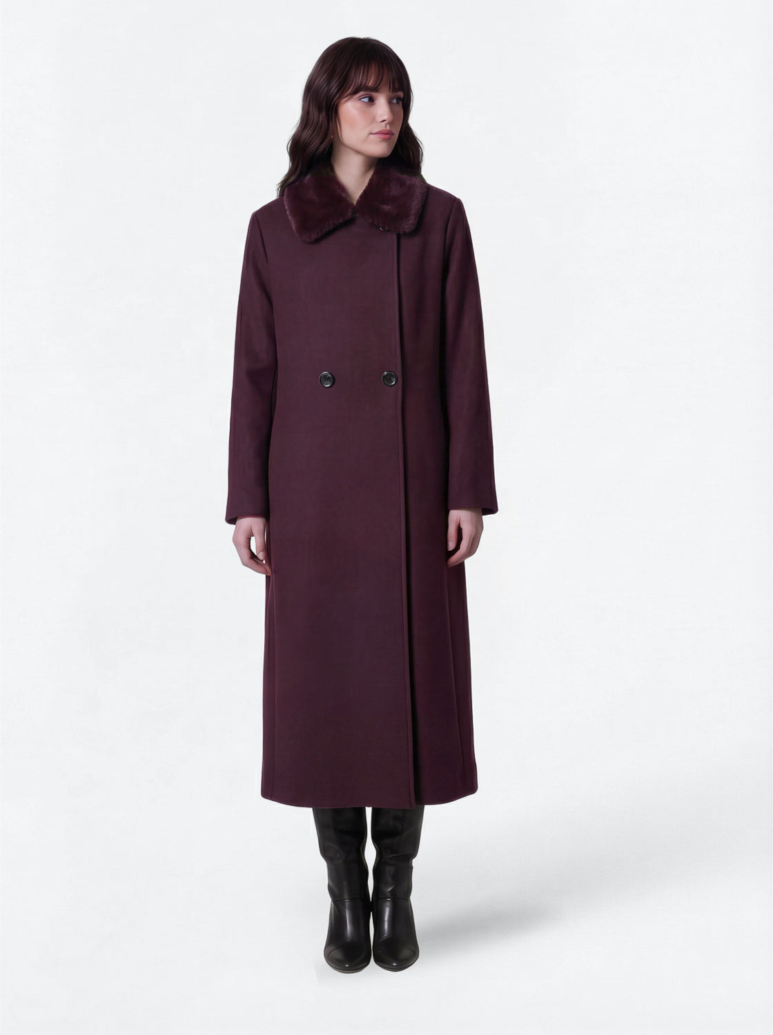 capotto donna burgundy 
